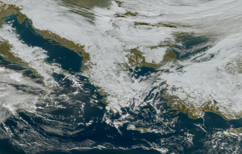 Τελευταία δορυφορική εικόνα νεφοκάλυψης