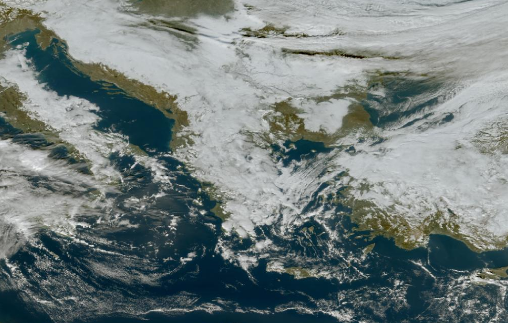 Τελευταία δορυφορική εικόνα νεφοκάλυψης