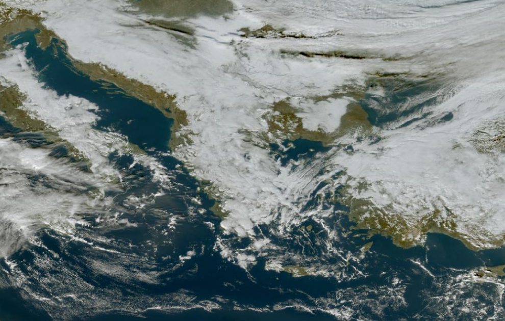 Τελευταία δορυφορική εικόνα νεφοκάλυψης