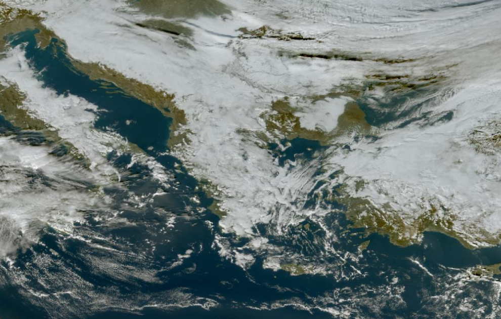 Τελευταία δορυφορική εικόνα νεφοκάλυψης