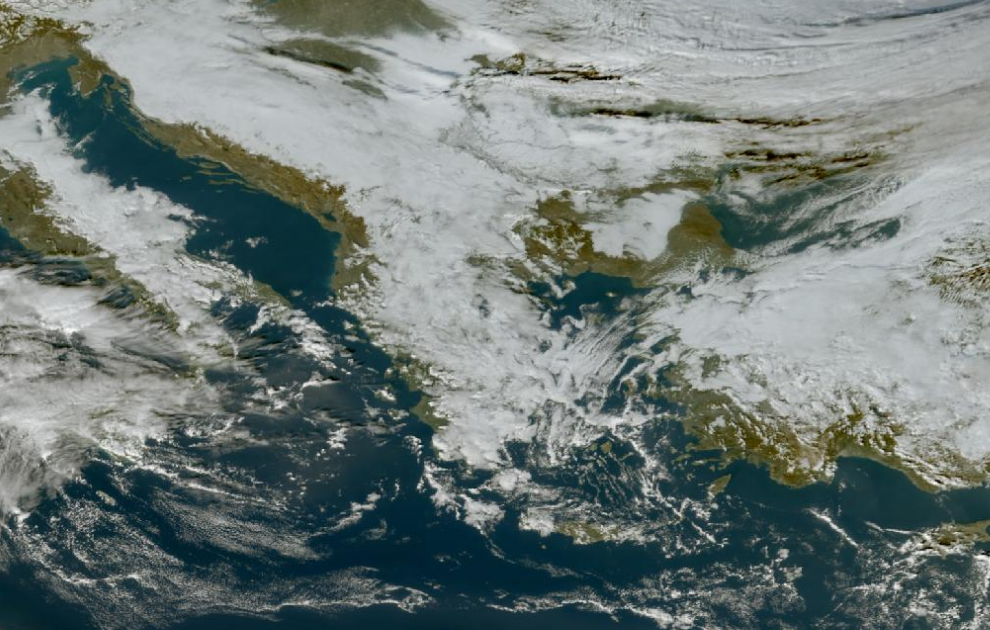 Τελευταία δορυφορική εικόνα νεφοκάλυψης