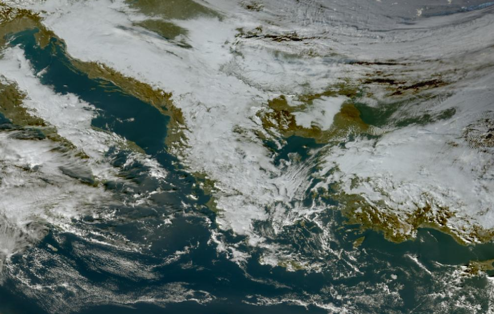 Τελευταία δορυφορική εικόνα νεφοκάλυψης