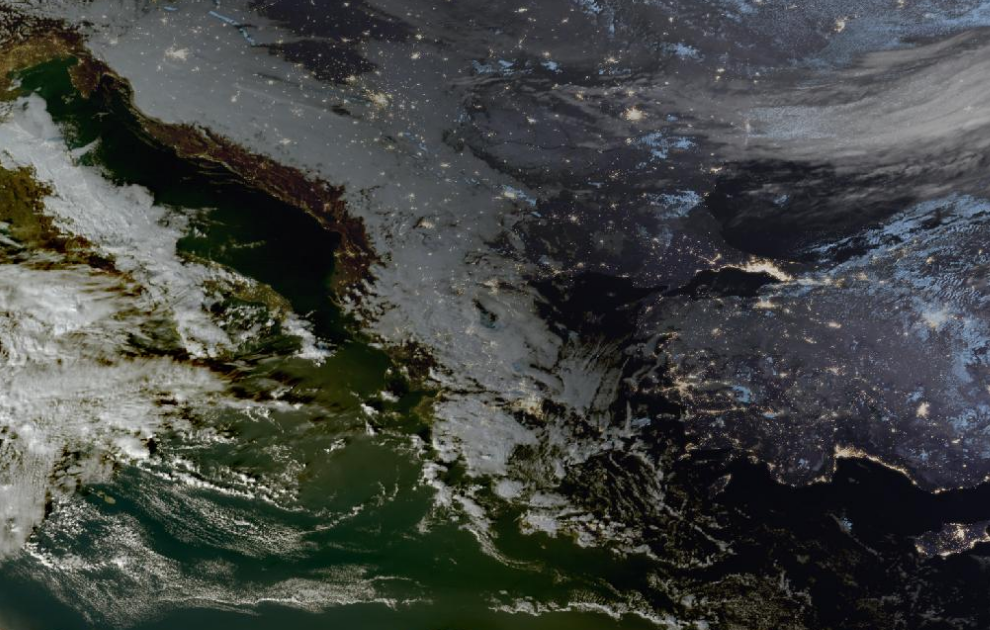 Τελευταία δορυφορική εικόνα νεφοκάλυψης