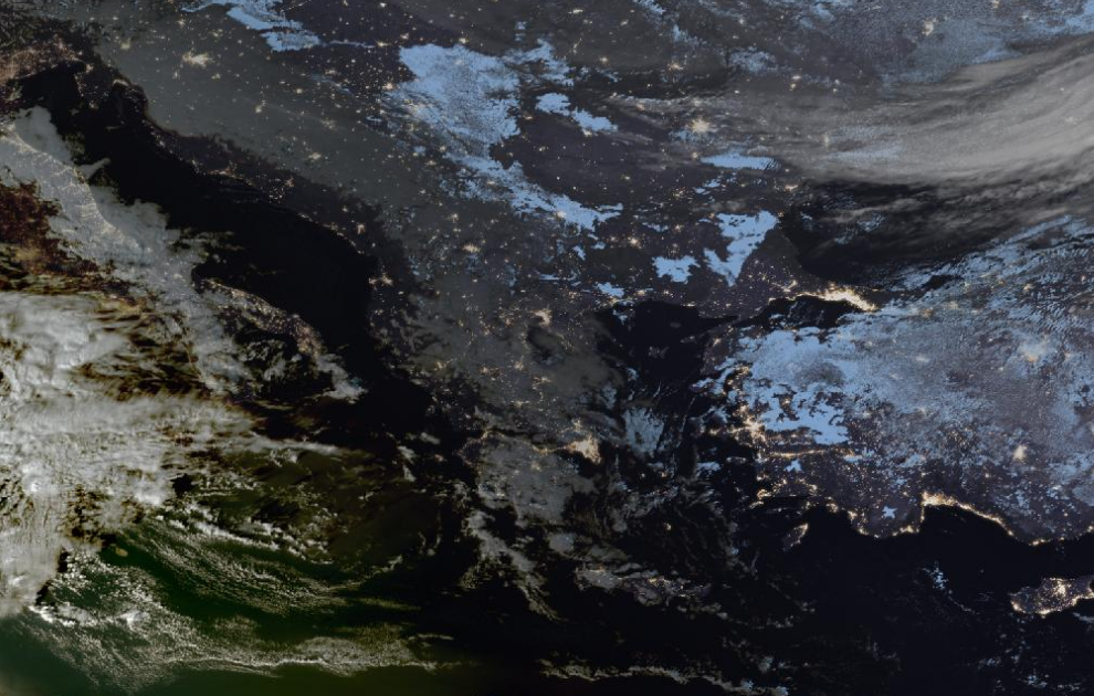 Τελευταία δορυφορική εικόνα νεφοκάλυψης