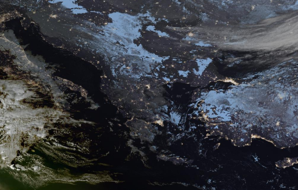 Τελευταία δορυφορική εικόνα νεφοκάλυψης