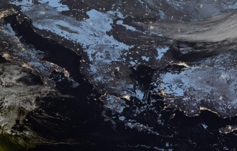 Τελευταία δορυφορική εικόνα νεφοκάλυψης