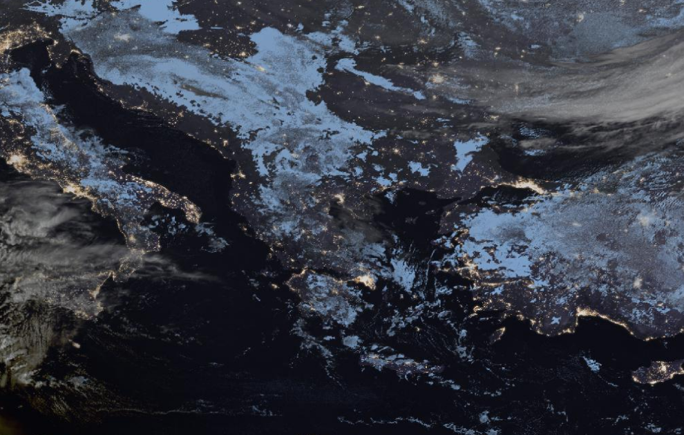 Τελευταία δορυφορική εικόνα νεφοκάλυψης