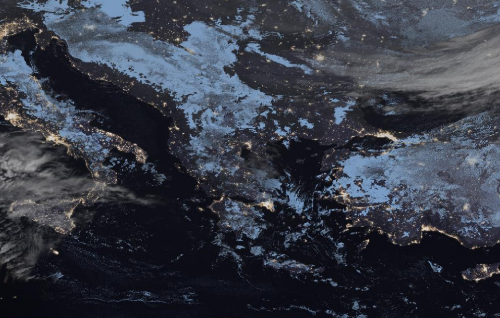 Τελευταία δορυφορική εικόνα νεφοκάλυψης