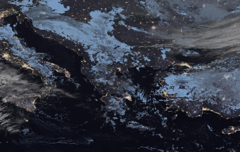 Τελευταία δορυφορική εικόνα νεφοκάλυψης