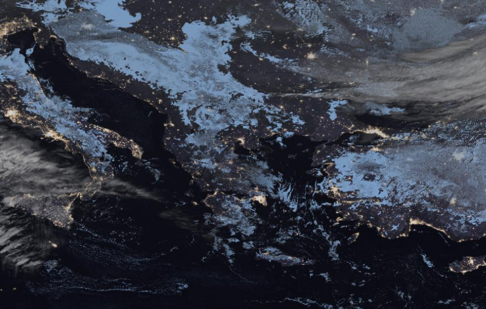 Τελευταία δορυφορική εικόνα νεφοκάλυψης