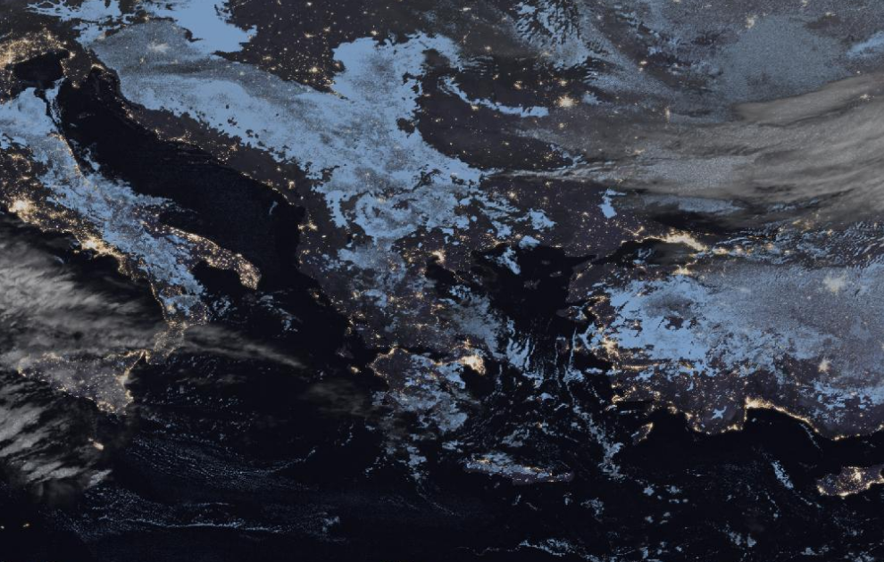 Τελευταία δορυφορική εικόνα νεφοκάλυψης