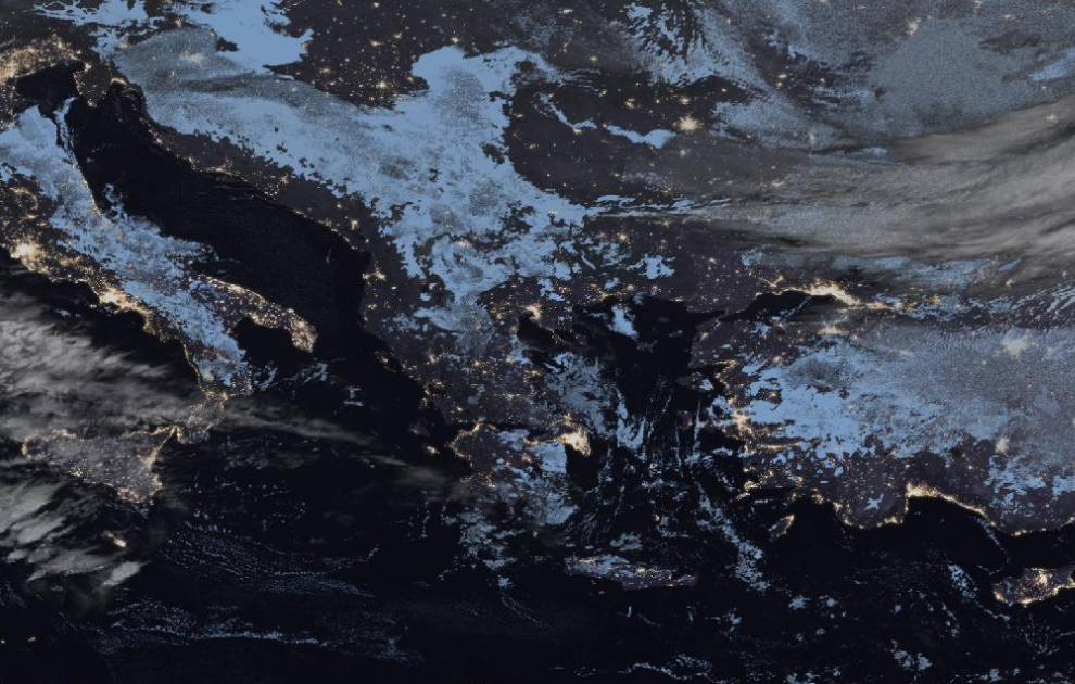 Τελευταία δορυφορική εικόνα νεφοκάλυψης