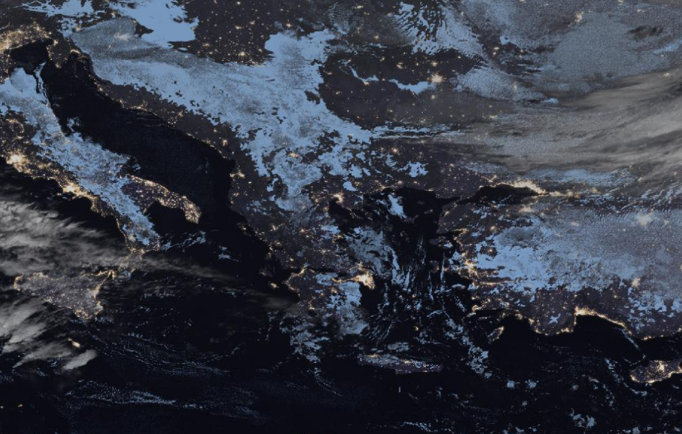 Τελευταία δορυφορική εικόνα νεφοκάλυψης