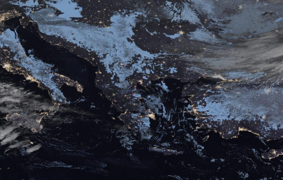 Τελευταία δορυφορική εικόνα νεφοκάλυψης