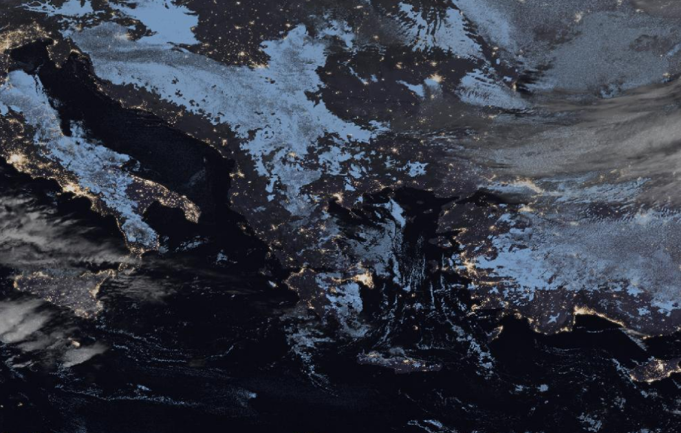 Τελευταία δορυφορική εικόνα νεφοκάλυψης