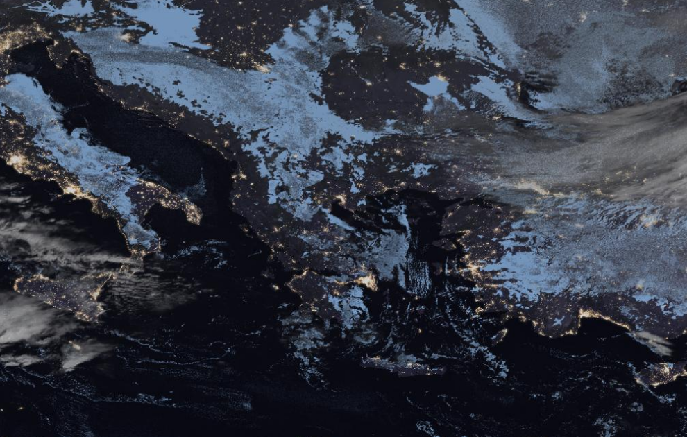 Τελευταία δορυφορική εικόνα νεφοκάλυψης