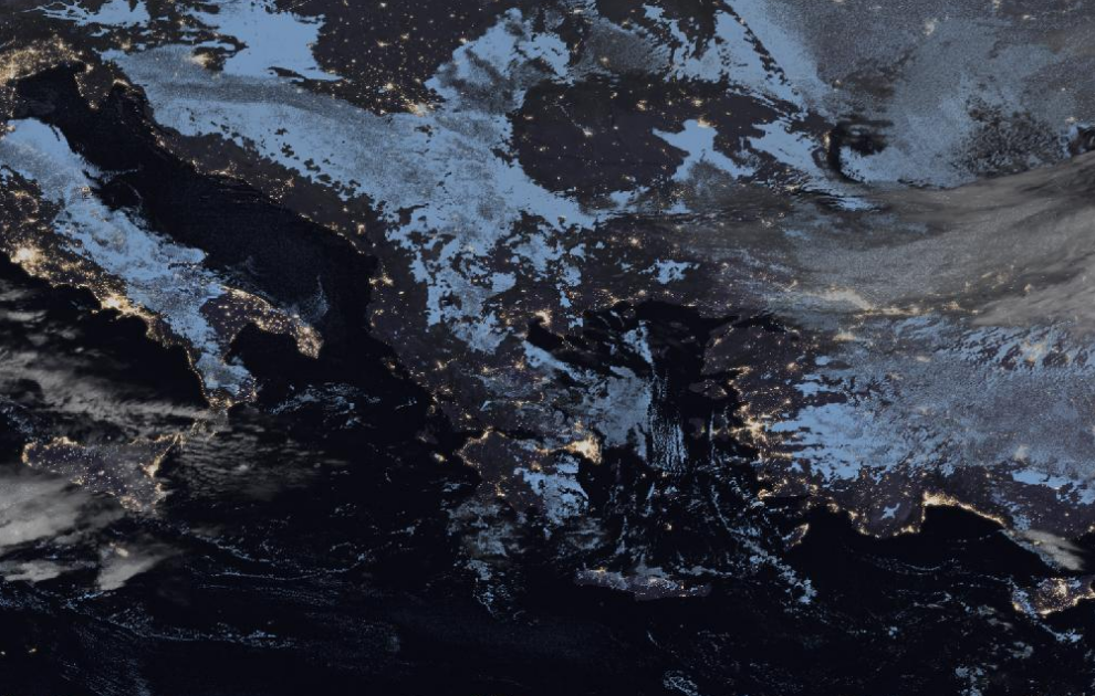 Τελευταία δορυφορική εικόνα νεφοκάλυψης