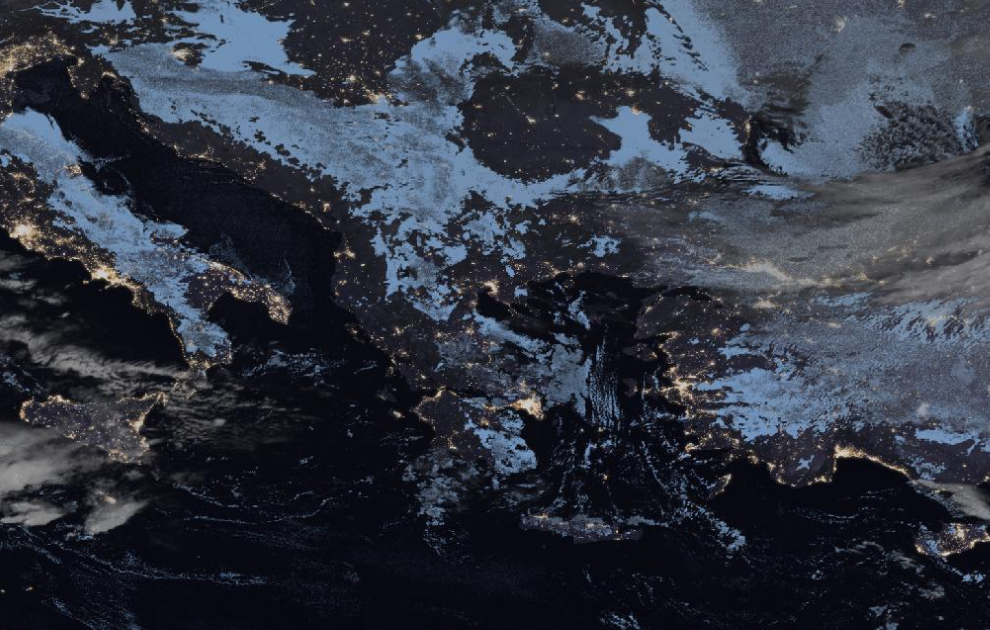 Τελευταία δορυφορική εικόνα νεφοκάλυψης