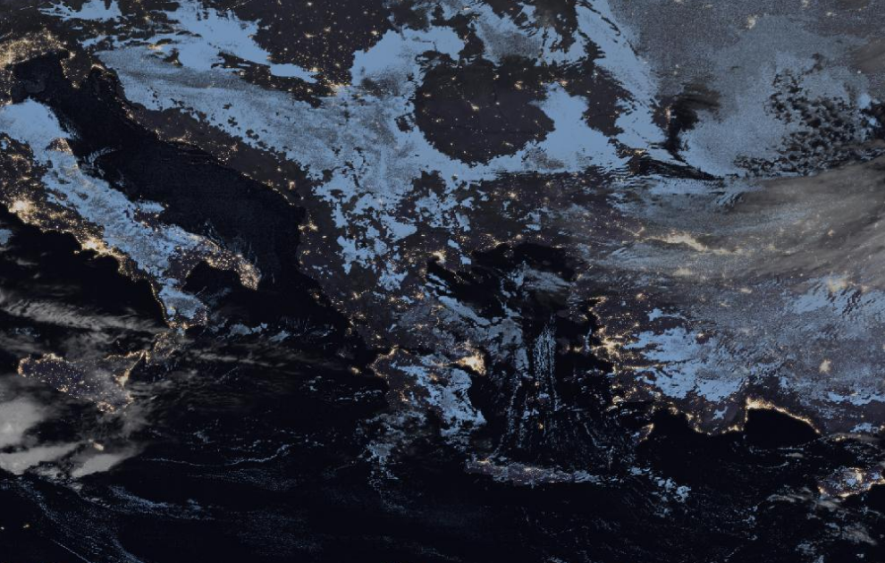 Τελευταία δορυφορική εικόνα νεφοκάλυψης