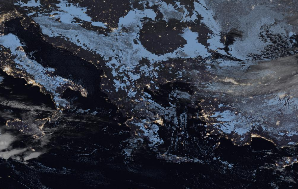 Τελευταία δορυφορική εικόνα νεφοκάλυψης