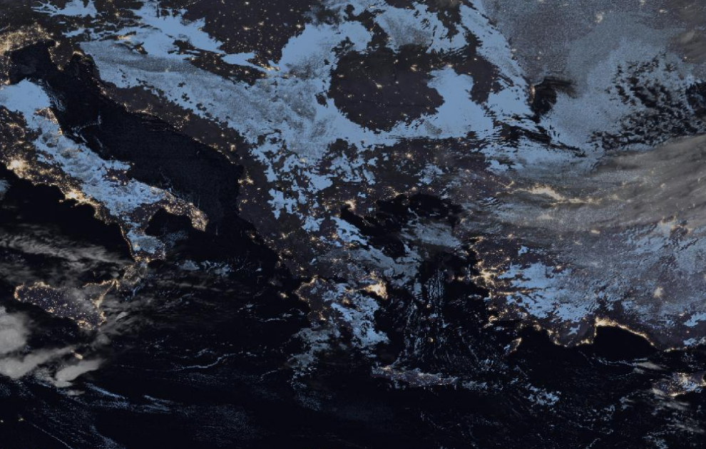 Τελευταία δορυφορική εικόνα νεφοκάλυψης