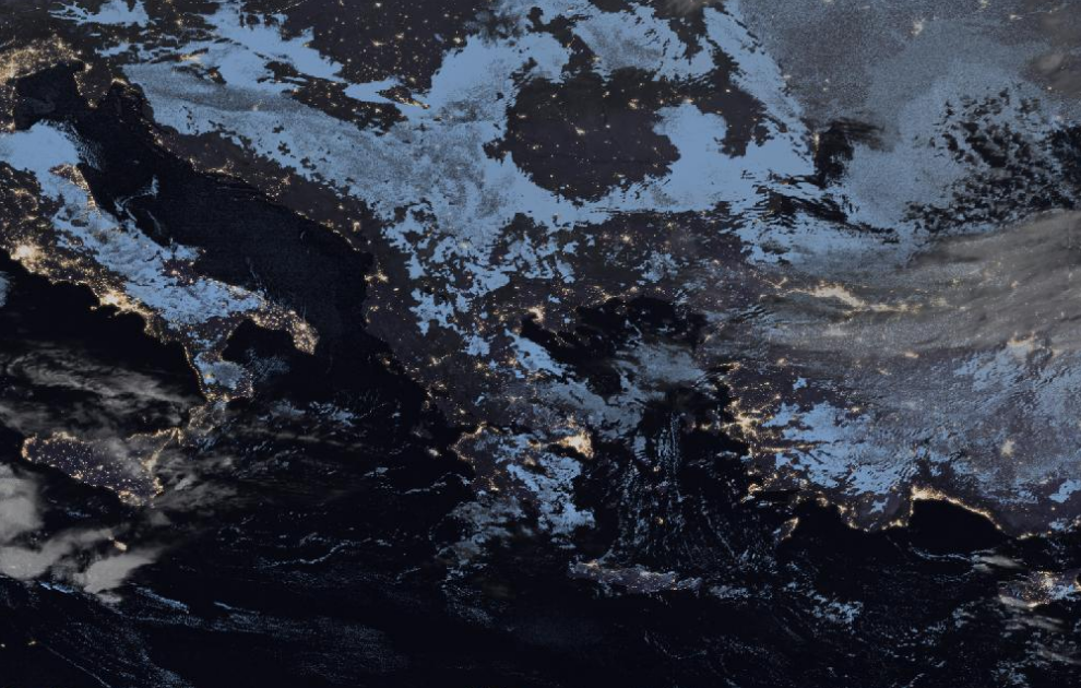 Τελευταία δορυφορική εικόνα νεφοκάλυψης