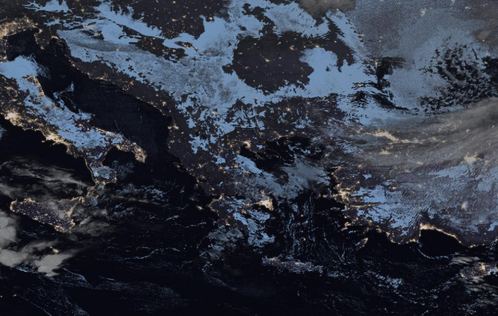 Τελευταία δορυφορική εικόνα νεφοκάλυψης