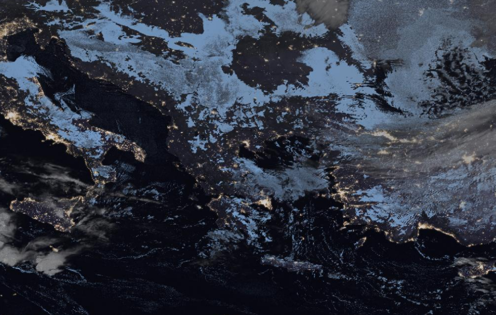 Τελευταία δορυφορική εικόνα νεφοκάλυψης