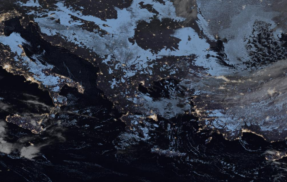 Τελευταία δορυφορική εικόνα νεφοκάλυψης