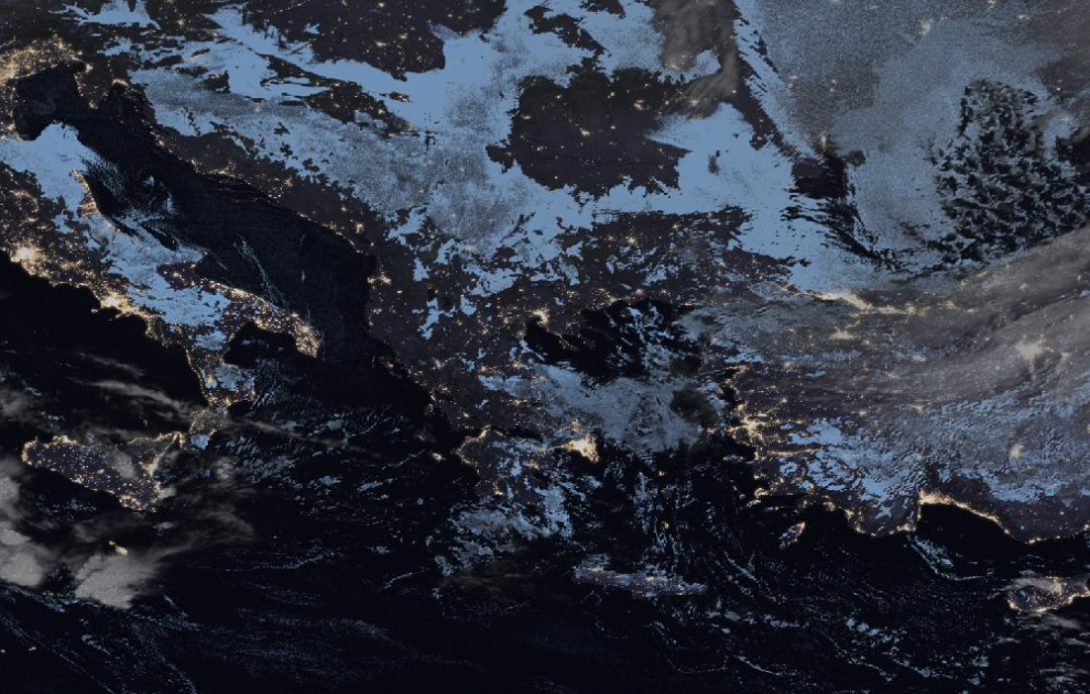 Τελευταία δορυφορική εικόνα νεφοκάλυψης