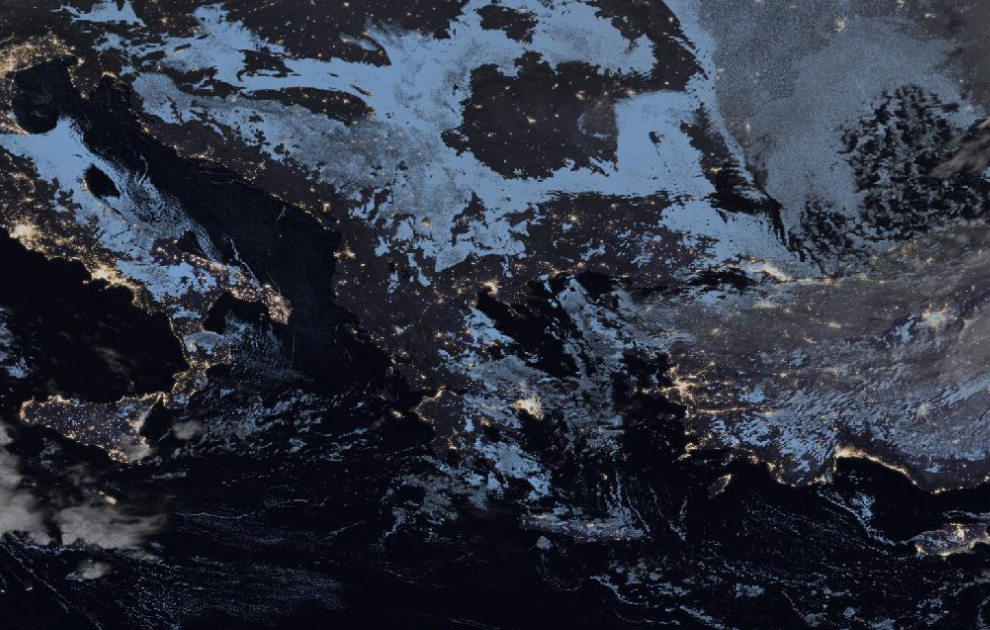 Τελευταία δορυφορική εικόνα νεφοκάλυψης