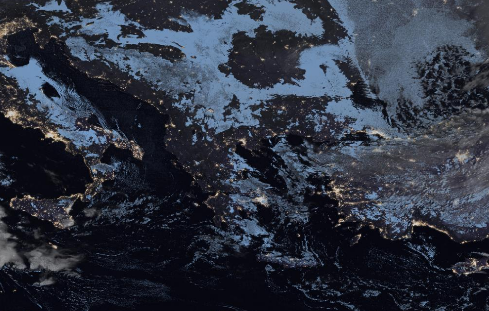 Τελευταία δορυφορική εικόνα νεφοκάλυψης