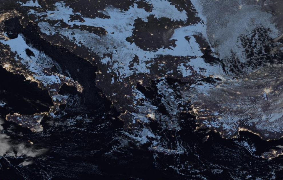 Τελευταία δορυφορική εικόνα νεφοκάλυψης