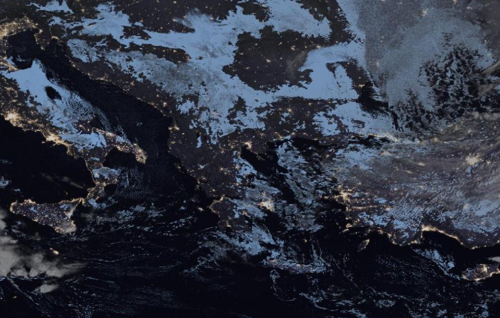 Τελευταία δορυφορική εικόνα νεφοκάλυψης