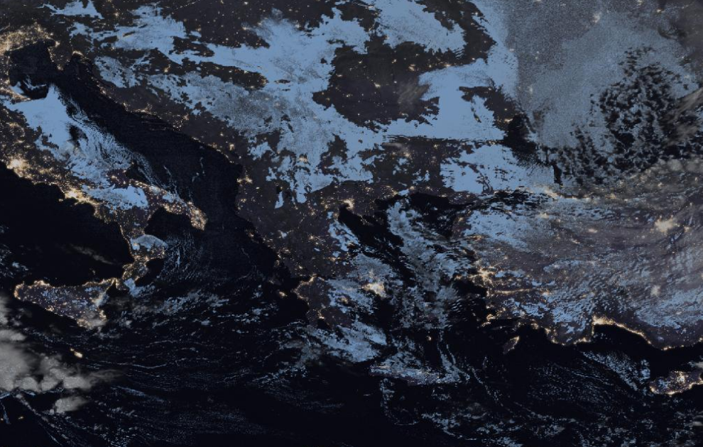 Τελευταία δορυφορική εικόνα νεφοκάλυψης