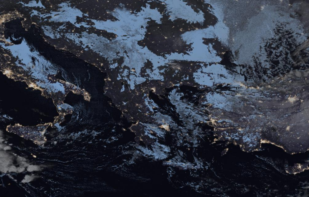 Τελευταία δορυφορική εικόνα νεφοκάλυψης