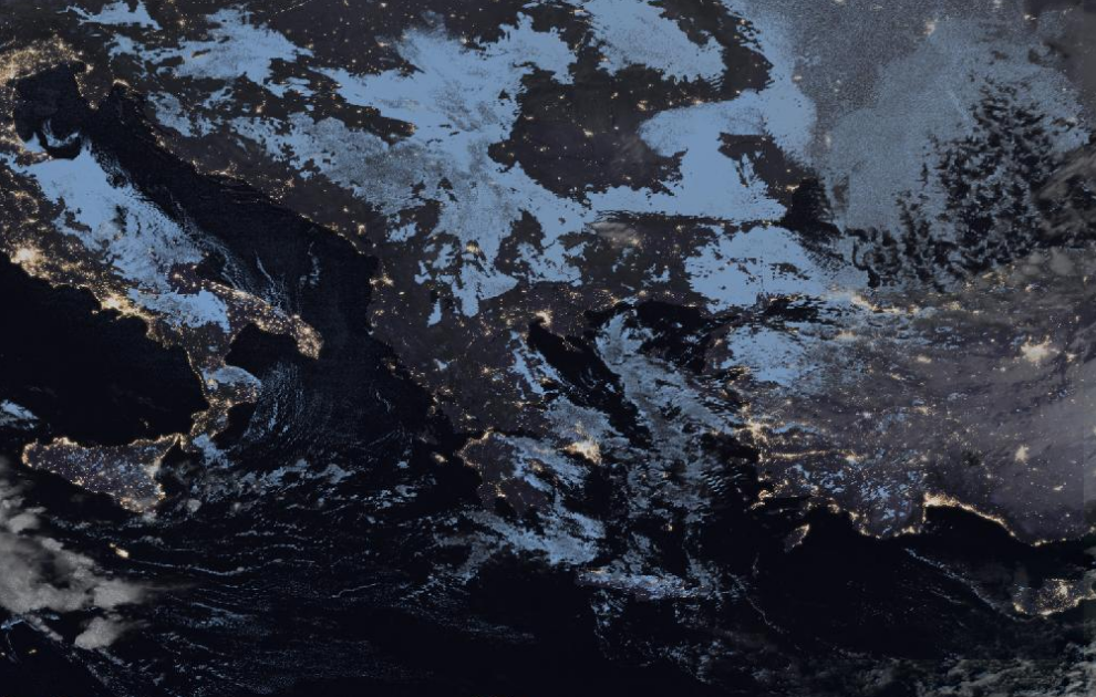 Τελευταία δορυφορική εικόνα νεφοκάλυψης