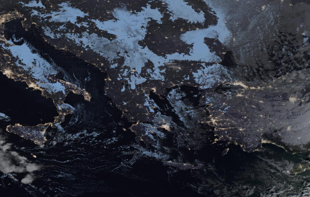 Τελευταία δορυφορική εικόνα νεφοκάλυψης