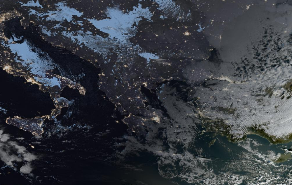 Τελευταία δορυφορική εικόνα νεφοκάλυψης