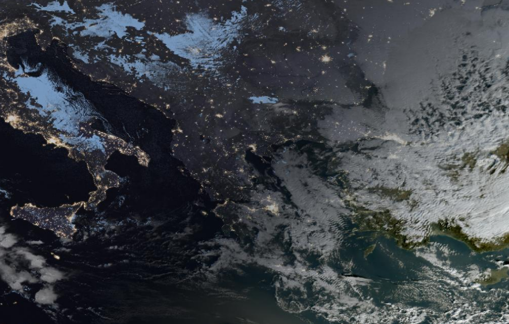 Τελευταία δορυφορική εικόνα νεφοκάλυψης