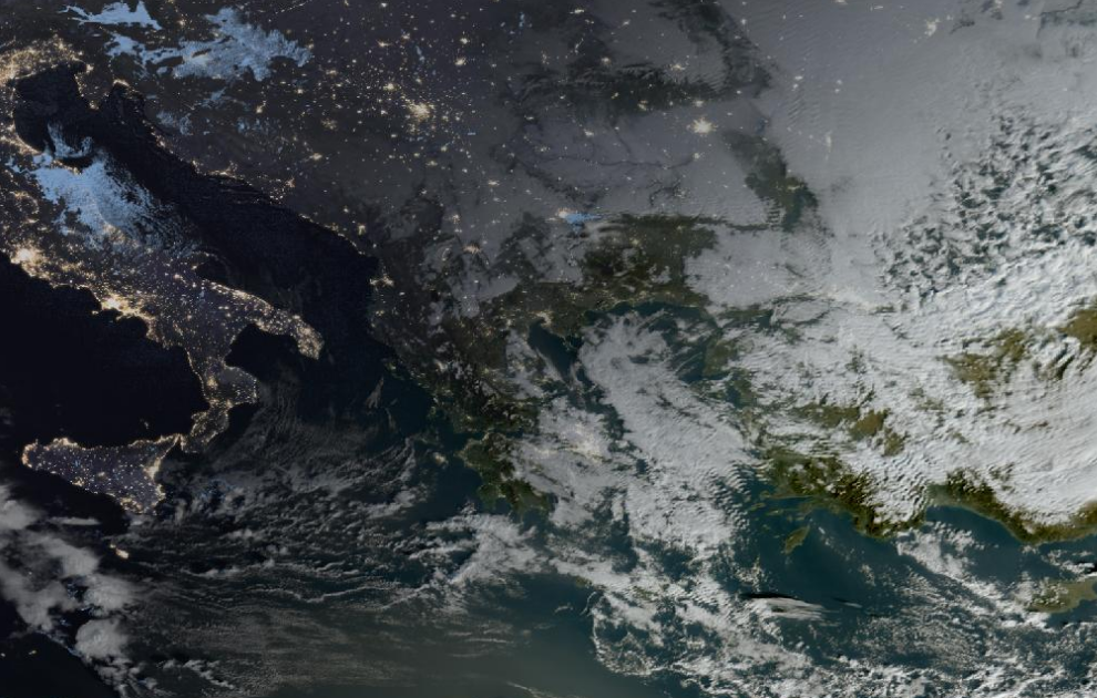 Τελευταία δορυφορική εικόνα νεφοκάλυψης