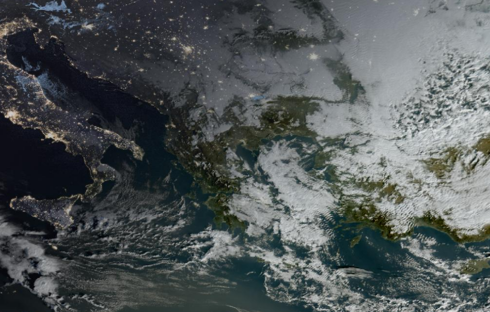 Τελευταία δορυφορική εικόνα νεφοκάλυψης