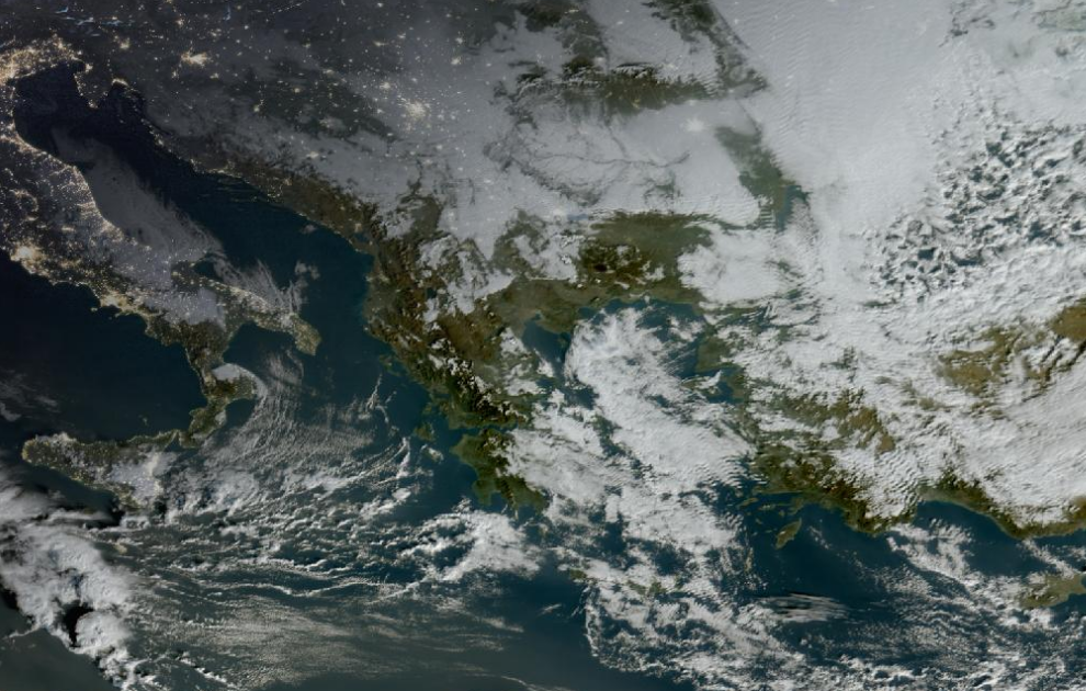 Τελευταία δορυφορική εικόνα νεφοκάλυψης