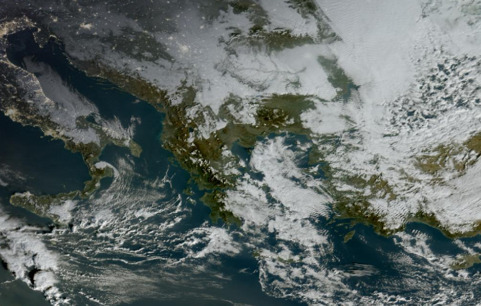 Τελευταία δορυφορική εικόνα νεφοκάλυψης