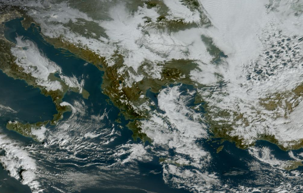 Τελευταία δορυφορική εικόνα νεφοκάλυψης