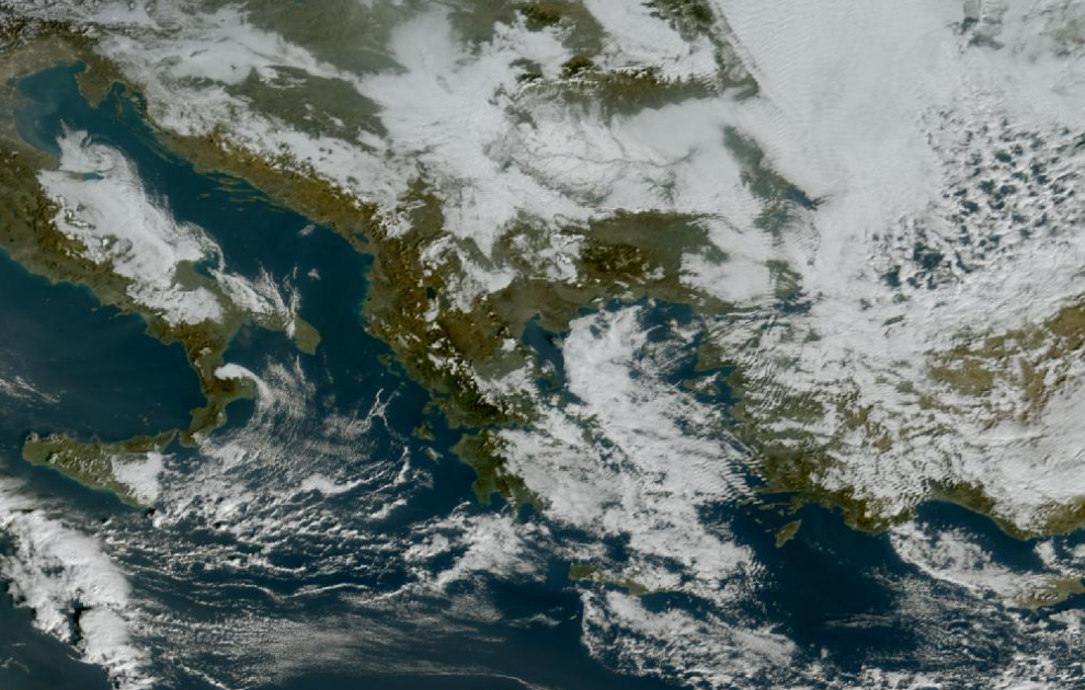 Τελευταία δορυφορική εικόνα νεφοκάλυψης