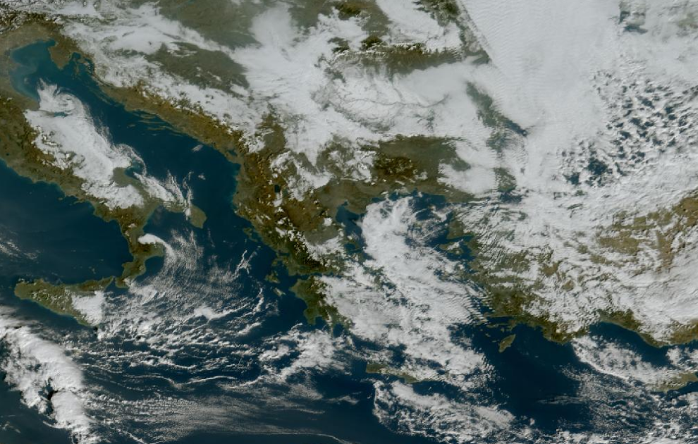 Τελευταία δορυφορική εικόνα νεφοκάλυψης