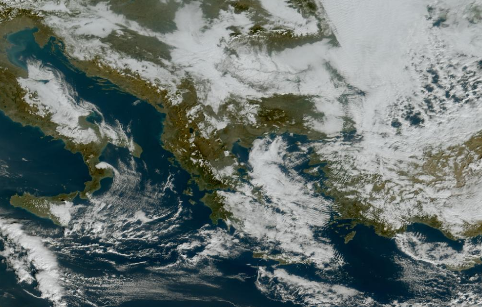 Τελευταία δορυφορική εικόνα νεφοκάλυψης