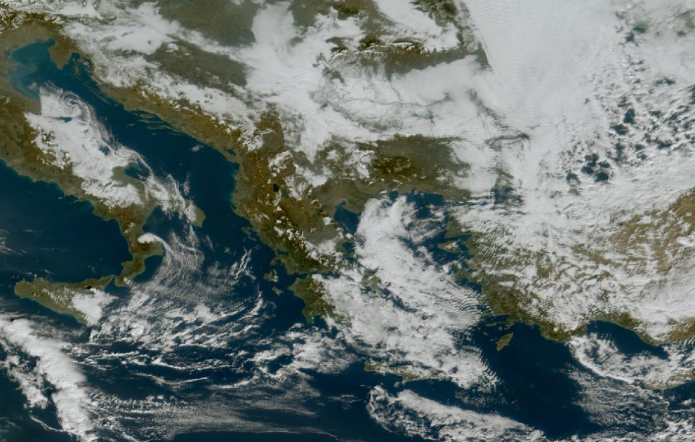 Τελευταία δορυφορική εικόνα νεφοκάλυψης