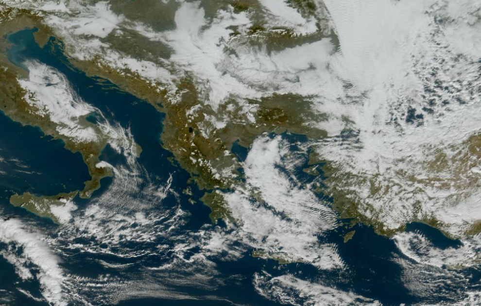 Τελευταία δορυφορική εικόνα νεφοκάλυψης